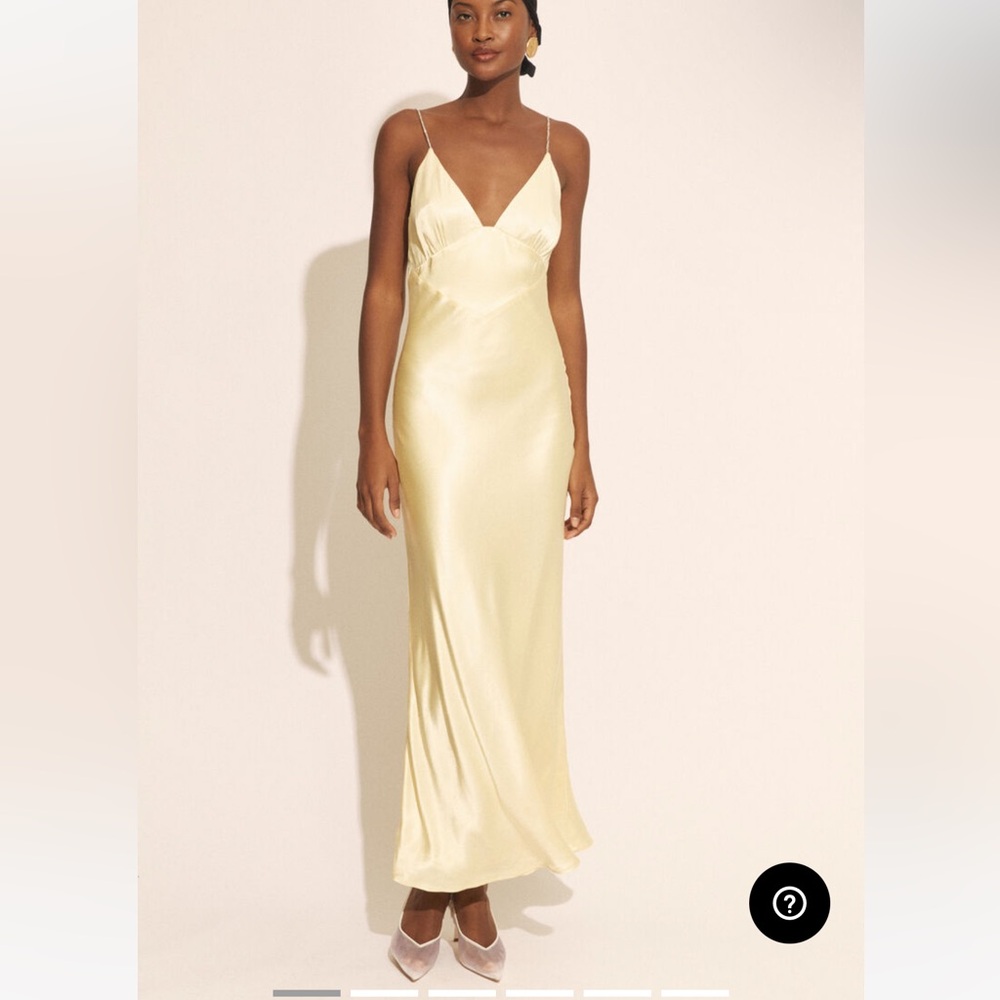 Bardot capri slip dress in canary yellow
